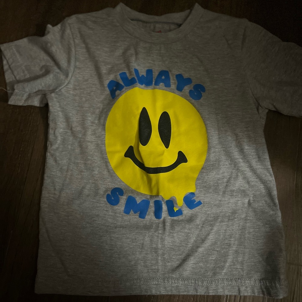 Funstuff "Always Smile" T-Shirt Kids Gray T-Shirt